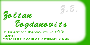 zoltan bogdanovits business card